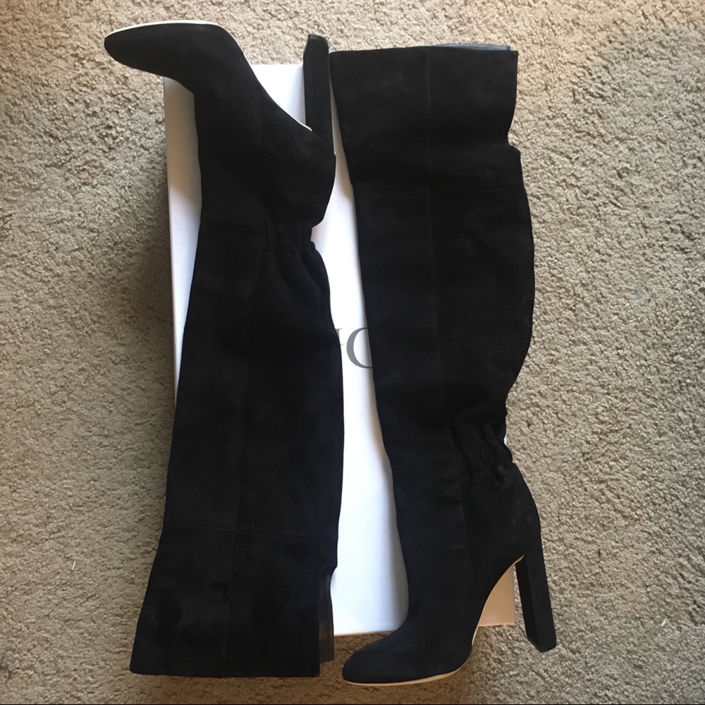 Dior Suede Over The Knee Boots
